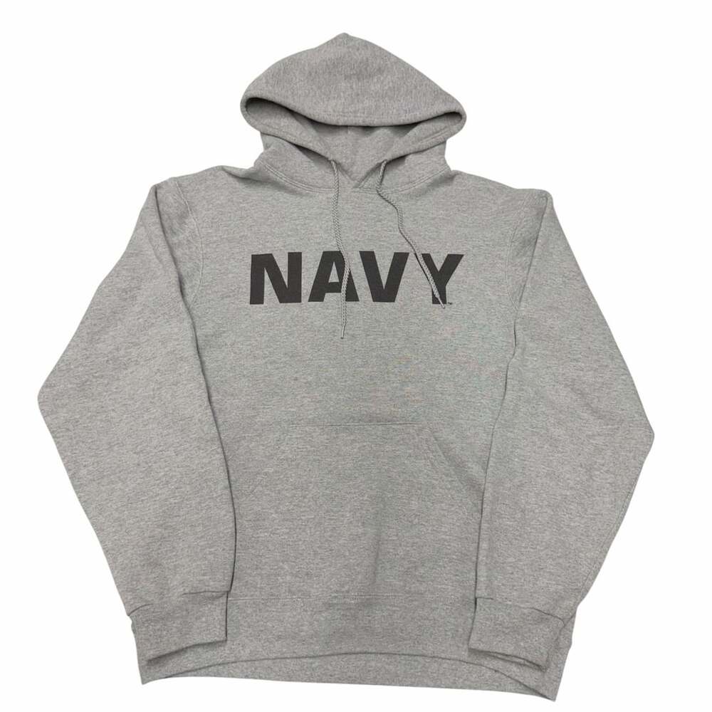 Soffe US Navy Pullover Hoodie Sweatshirt Gray Adult Medium